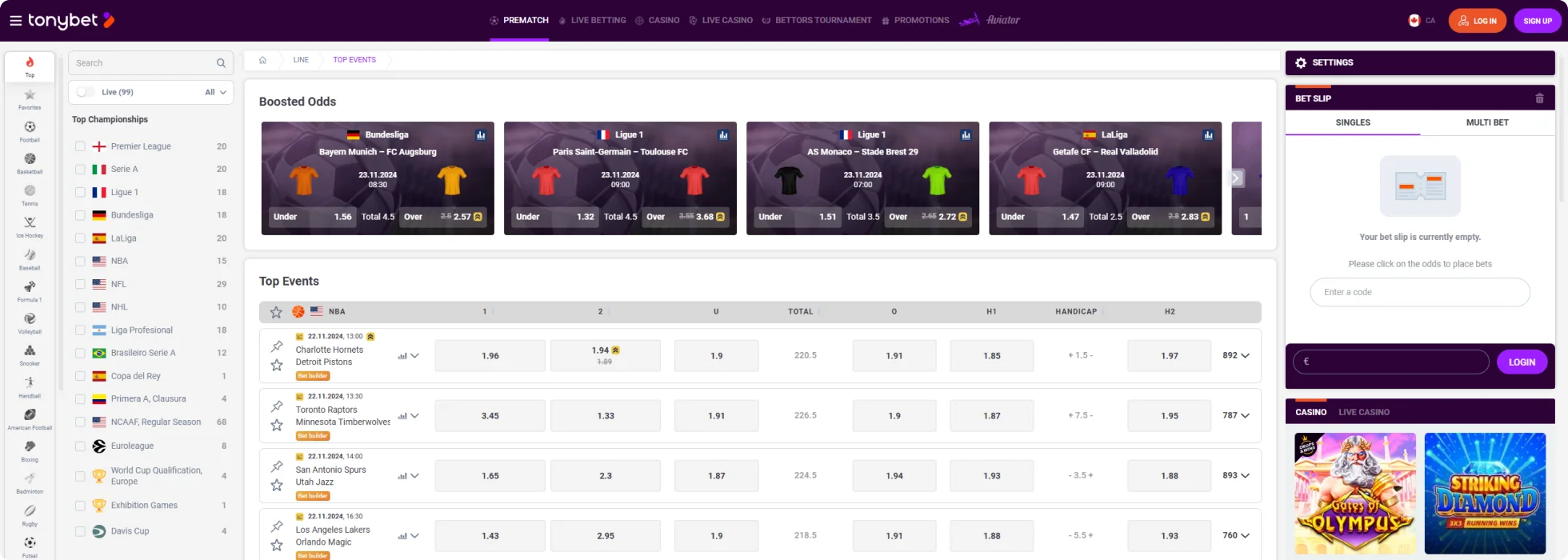 TonyBet Sportsbook TonyBet Sportsbook
